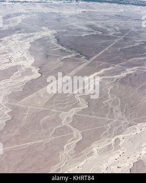 Luftaufnahme der spektakulären Nazca-linien, Peru Stockfoto