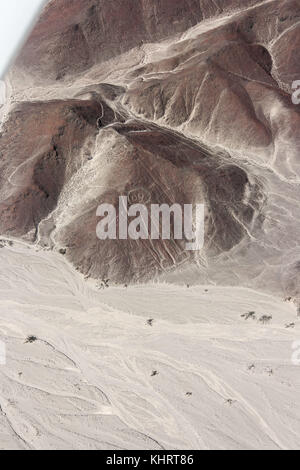 Luftaufnahme der spektakulären Nazca-linien, Peru Stockfoto
