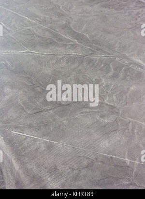 Luftaufnahme der spektakulären Nazca-linien, Peru Stockfoto