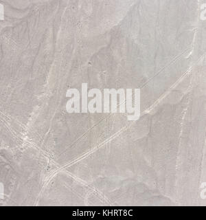 Luftaufnahme der spektakulären Nazca-linien, Peru Stockfoto