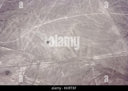 Luftaufnahme der spektakulären Nazca-linien, Peru Stockfoto