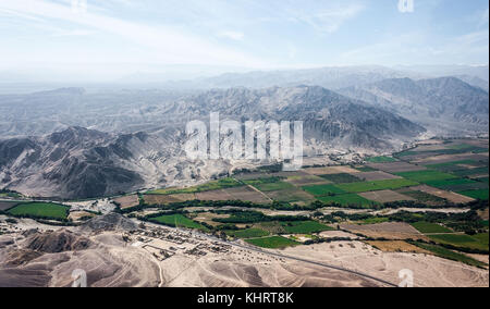 Luftaufnahme der spektakulären Nazca-linien, Peru Stockfoto