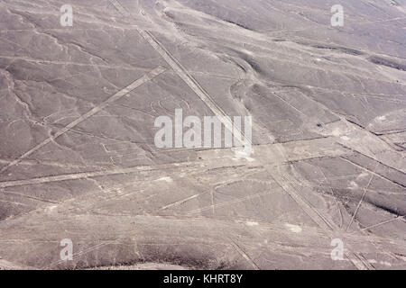 Luftaufnahme der spektakulären Nazca-linien, Peru Stockfoto