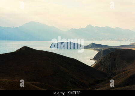 Seascape Blick von den Bergen bis zum Schwarzen Meer Stockfoto