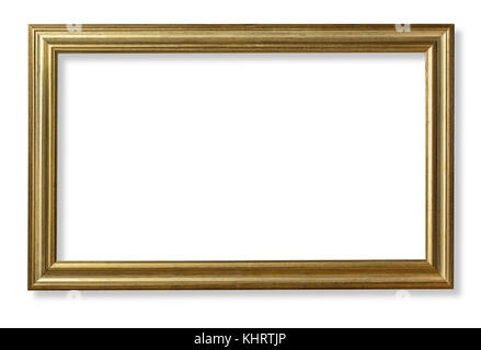 Alte antike Gold frame auf weißem Hintergrund Stockfoto