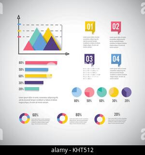 Infografik business Diagramm mit Daten Stock Vektor