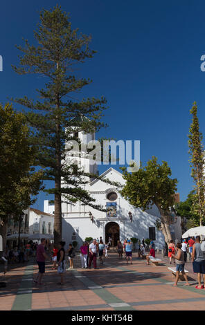 Kirche von El Salvador (Der Heiland), Plaza Balcón de Europa, Nerja, Spanien Stockfoto