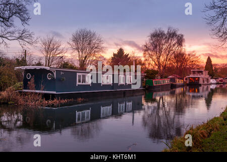 Am erewash Canal, in Trent River, Long Eaton, Nottingham, England, UK. Stockfoto