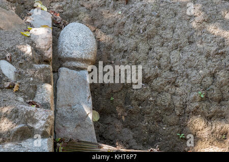 Mexiko, Oaxaca, Huatulco. Copalita, Öko-Archäologischer Park. Restaurierte archäologische Überreste der antiken Stadt Copalitan. Stockfoto