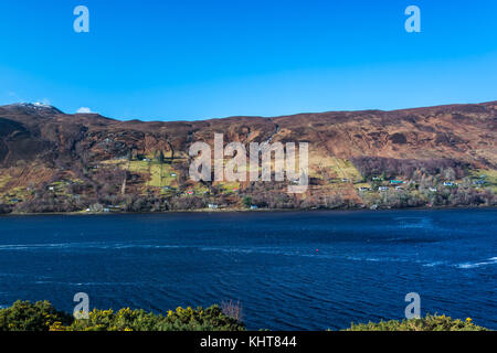 Loch Broom und blarnaleyoch, Wester Ross, Schottland, Vereinigtes Königreich Stockfoto