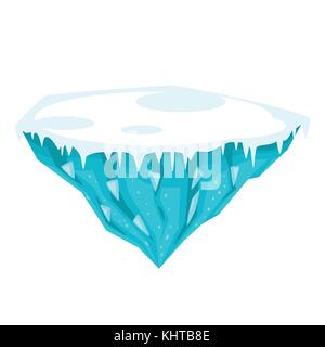 Vektor Cartoon Illustration von Spiel eis Insel, auf weißem Hintergrund. Spiel Benutzeroberfläche (GUI) Element für Videospiele, Computer oder Web Desig Stock Vektor