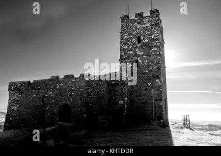 St Michaels Kirche Brentor, Devon Stockfoto