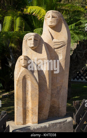 Macael Marmor Skulpturen in El Majuelo Park, Almunecar, Spanien Stockfoto