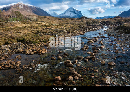 Marsco und River sligachan, Isle of Skye, Schottland, Vereinigtes Königreich Stockfoto