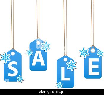 Winter sale Plakat. Weihnachten Verkauf Einladung Vorlage. Vector Illustration. Stock Vektor