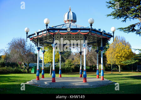 Bandstand im Priory Park, Prittlewell, Southend on Sea, Essex, Großbritannien Stockfoto