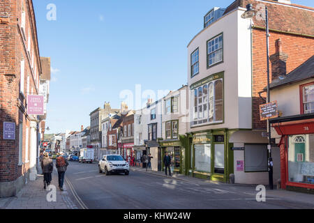 Lewes High Street, Lewes, East Sussex, England, Vereinigtes Königreich Stockfoto