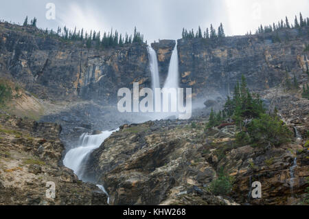 Twin Falls, Yoho National Park Stockfoto