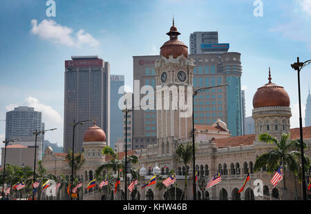 Eine allgemeine Ansicht der Sultan Abdul Samad Gebäude vor dem Dataran Merdeka in Kuala Lumpur, 9. April 2017. Stockfoto