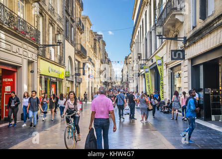 Frankreich, Gironde, Bordeaux, Rue Sainte-Catherine, beliebtesten Einkaufsmöglichkeiten Bordeaux's Street Stockfoto