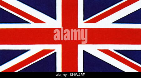 Abbildung: Darstellung der Union Jack, der Nationalflagge des Vereinigten Königreichs. Die Flagge hat auch eine offizielle oder halb-offiziellen Status in einigen anderen Commonwealth Realms. Vom 20. Jahrhundert Stockfoto
