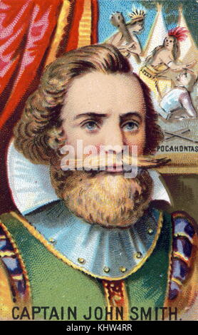 Portrait von Kapitän John Smith, Admiral von New England (1580-1631) ein englischer Soldat, Explorer, und Autor. Vom 17. Jahrhundert Stockfoto