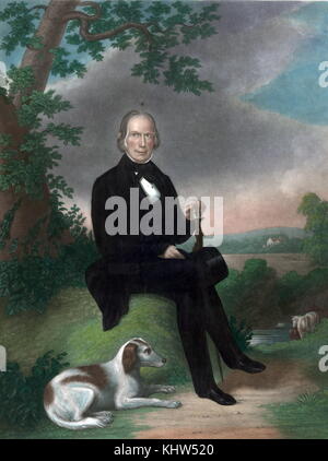 Portrait von Henry Clay (1777-1852), ein amerikanischer Anwalt, Pflanzmaschine, Staatsmann, Redner und Präsident der Vereinigten Staaten. Maler von John Wood Dodge (1807-1893) ein Maler. Vom 19. Jahrhundert Stockfoto