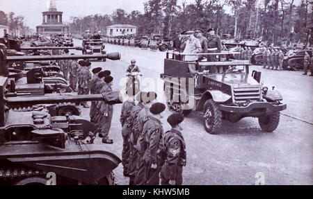 Foto während der britischen Sieg Parade, am Ende des Zweiten Weltkriegs, in Berlin, Deutschland. Vom 20. Jahrhundert Stockfoto