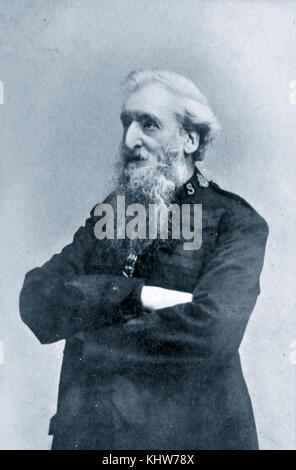 Fotografische Porträt von William Booth (1829-1912) ein Britischer methodistischen Prediger, die Heilsarmee gegründet und wurde die ersten allgemeinen. Vom 19. Jahrhundert Stockfoto