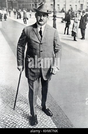 Foto von Wilhelm Carl Josef Cuno (1876-1933) ein deutscher Unternehmer, Politiker und ehemaliger Bundeskanzler der Bundesrepublik Deutschland. Vom 20. Jahrhundert Stockfoto