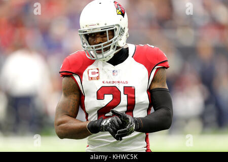 Houston, Texas, USA. 19 Nov, 2017. Arizona Cardinals cornerback Patrick Peterson (21) im ersten Quartal eine NFL regular season Spiel zwischen den Houston Texans und die Arizona-kardinäle an NRG Stadion in Houston, TX am 19. November 2017. Credit: Erik Williams/ZUMA Draht/Alamy leben Nachrichten Stockfoto