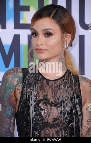 Los Angeles, USA. November 2017. Los Angeles, CA, USA. November 2017. 19. November 2017 – Los Angeles, Kalifornien – Kehlani. 2017 American Music Awards am Microsoft Theater in Los Angeles. Foto: Birdie Thompson/Admedia Stockfoto