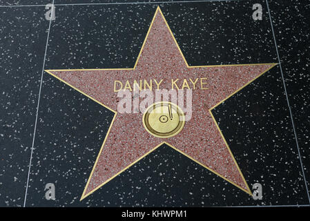 HOLLYWOOD, CA - DEZEMBER 06: Danny Kaye Star auf dem Hollywood Walk of Fame in Hollywood, Kalifornien am 6. Dezember 2016. Stockfoto