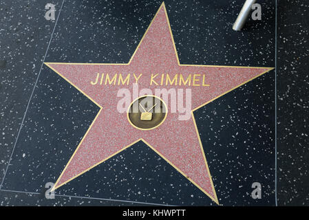 HOLLYWOOD, CA - DEZEMBER 06: Jimmy Kimmel Star auf dem Hollywood Walk of Fame in Hollywood, Kalifornien am 6. Dezember 2016. Stockfoto