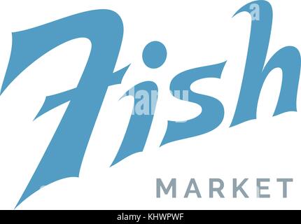 Fischbeschriftung Vektor Beschriftung Stock Vektor