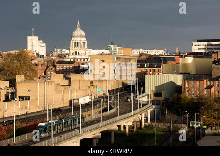 Am frühen Morgen Licht über Nottingham, Nottinghamshire England Großbritannien Stockfoto