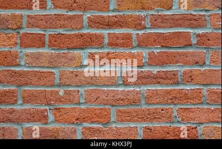 Old Red Brick Wall Textur Hintergrund Stockfoto