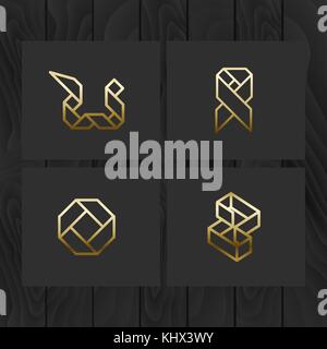 Satz von Zeichen und Formen, trendy Symbole und Logos.business Zeichen, Symbole, Etiketten, Abzeichen, Rahmen und Grenzen Stock Vektor