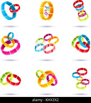 Satz von Zeichen und Formen, trendy Symbole und Logos.business Zeichen, Symbole, Etiketten, Abzeichen, Rahmen und Grenzen Stock Vektor