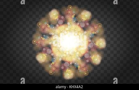 Weiche leuchtende farbige Bokeh und Lichter mit Kreis Form. Stock Vektor