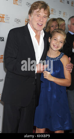 TORONTO, ON - 09. SEPTEMBER: Jackie Evancho kommt bei der Premiere von The Company You Keep während des Toronto International Film Festivals 2012, das am 9. September 2012 in Toronto, Kanada, in der Roy Thomson Hall stattfand Stockfoto