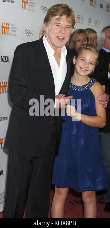 TORONTO, ON - 09. SEPTEMBER: Jackie Evancho kommt bei der Premiere von The Company You Keep während des Toronto International Film Festivals 2012, das am 9. September 2012 in Toronto, Kanada, in der Roy Thomson Hall stattfand Stockfoto