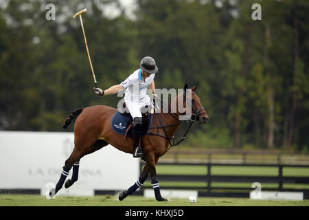 WELLINGTON, FL - MAI 04: Prinz Harry nimmt am Sentebale Polo Cup Teil, der vom Royal Salute World Polo präsentiert wird und am 4. Mai 2016 in Wellington, Florida, auf der Valiente Polo Farm in Wellington, Florida, stattfindet. Personen: Prinz Harry Stockfoto