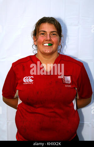 15/11/17 usw Sport Park. Vor und nach der headshots von usw womans Rugby in Ihrem Heim Spiel gegen Uwe. Stockfoto