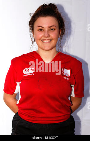 15/11/17 usw Sport Park. Vor und nach der headshots von usw womans Rugby in Ihrem Heim Spiel gegen Uwe. Stockfoto