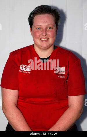 15/11/17 usw Sport Park. Vor und nach der headshots von usw womans Rugby in Ihrem Heim Spiel gegen Uwe. Stockfoto