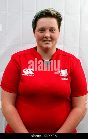 15/11/17 usw Sport Park. Vor und nach der headshots von usw womans Rugby in Ihrem Heim Spiel gegen Uwe. Stockfoto