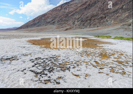 Salinen in der Nähe von badwater Stockfoto