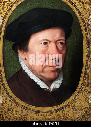 Selbstportrait 1560 von Pieter Claeissens der Ältere (1500-1576), flämischer Maler der Geschichte und Porträts Stockfoto