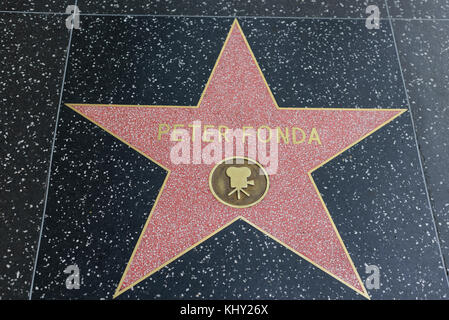 HOLLYWOOD, CA - DEZEMBER 06: Peter Fonda Star auf dem Hollywood Walk of Fame in Hollywood, Kalifornien am 6. Dezember 2016. Stockfoto